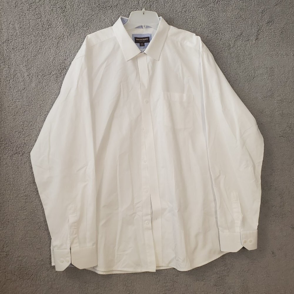 Stafford Button-Up Polo Shirt Men XXL Long Sleeve